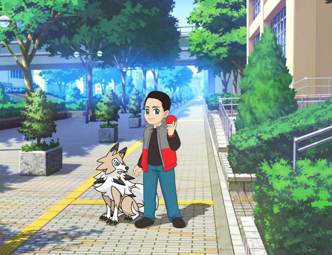 I will draw you as pokemon cartoon character