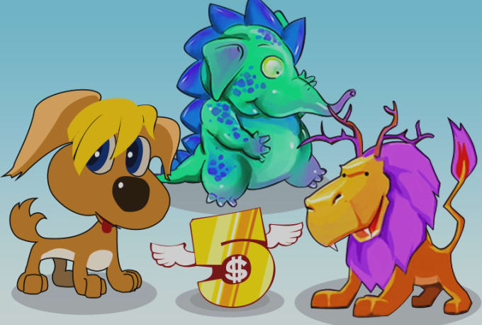 I will drawing cute animals for your mascot