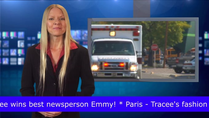 I will female newscast video reporter