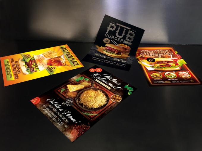 I will food menu, flyer, poster, brochure or banner