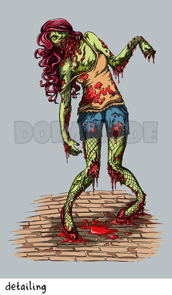 I will illustrate you as a zombie