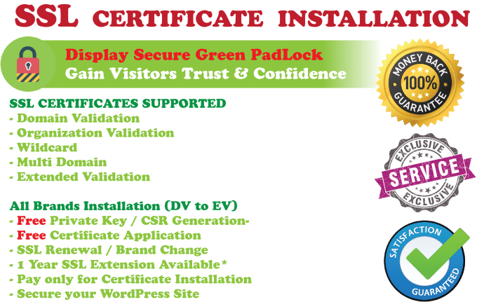 I will install SSL certificate which will generate site traffic