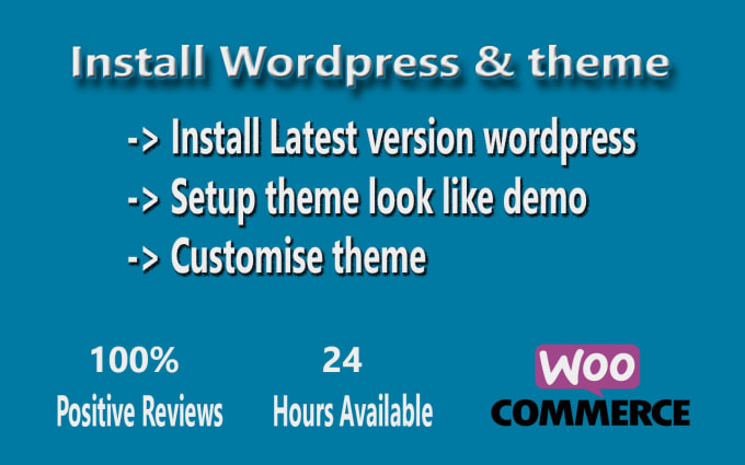 I will install wordpress and setup theme look like demo