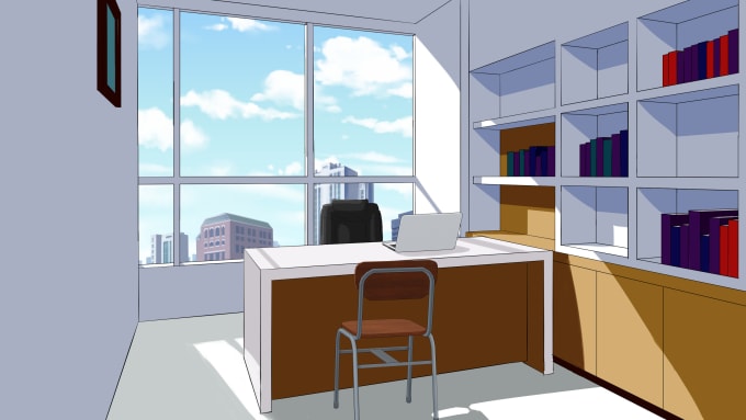 I will make 2d background design for you