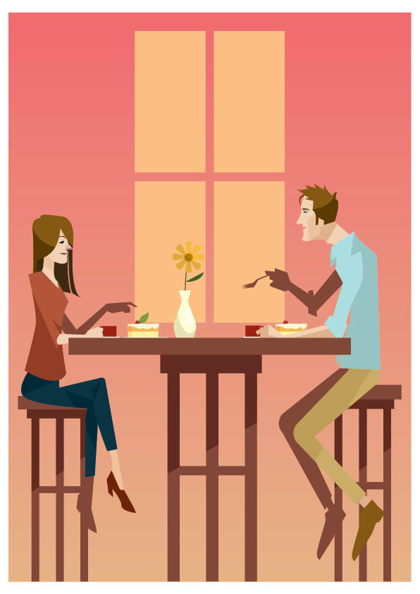 I will make flat and  cartoon people illustration in my style