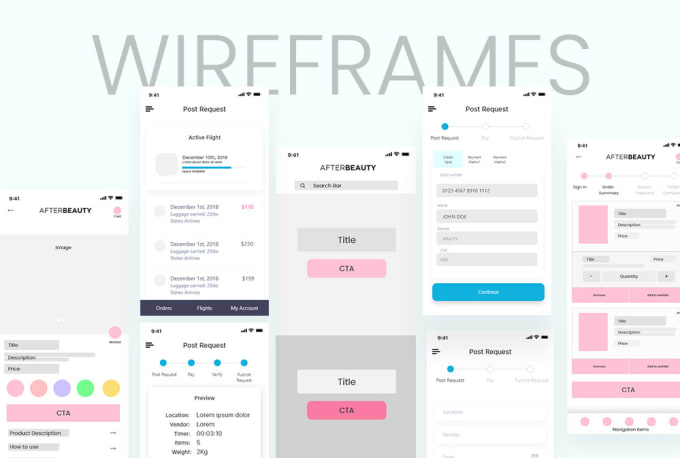 I will make wireframes for websites and mobile applications