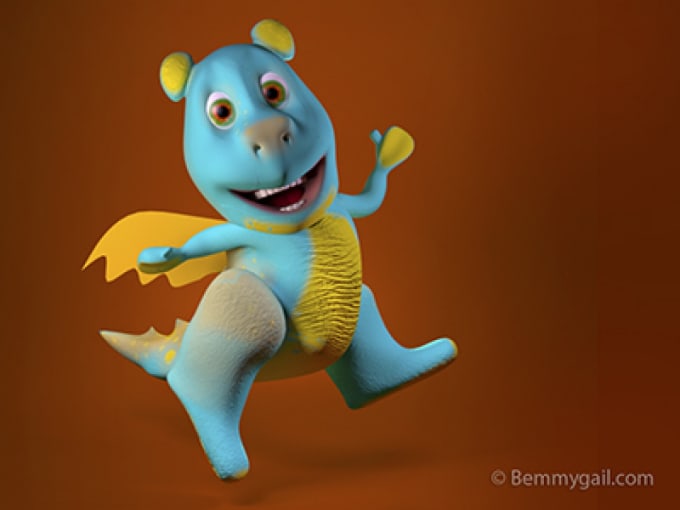 I will model cute 3d characters
