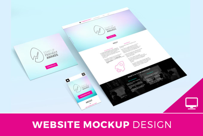 I will provide you eye catching web design mockup
