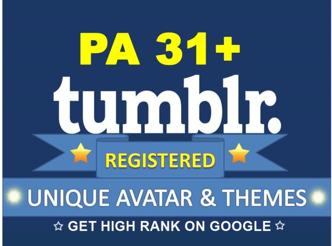 I will register 80 expired tumblr pa 30 plus