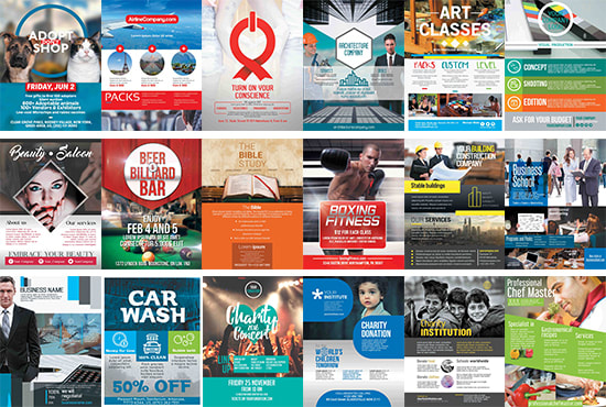 I will send 70 flyer  templates in powerpoint and photoshop format