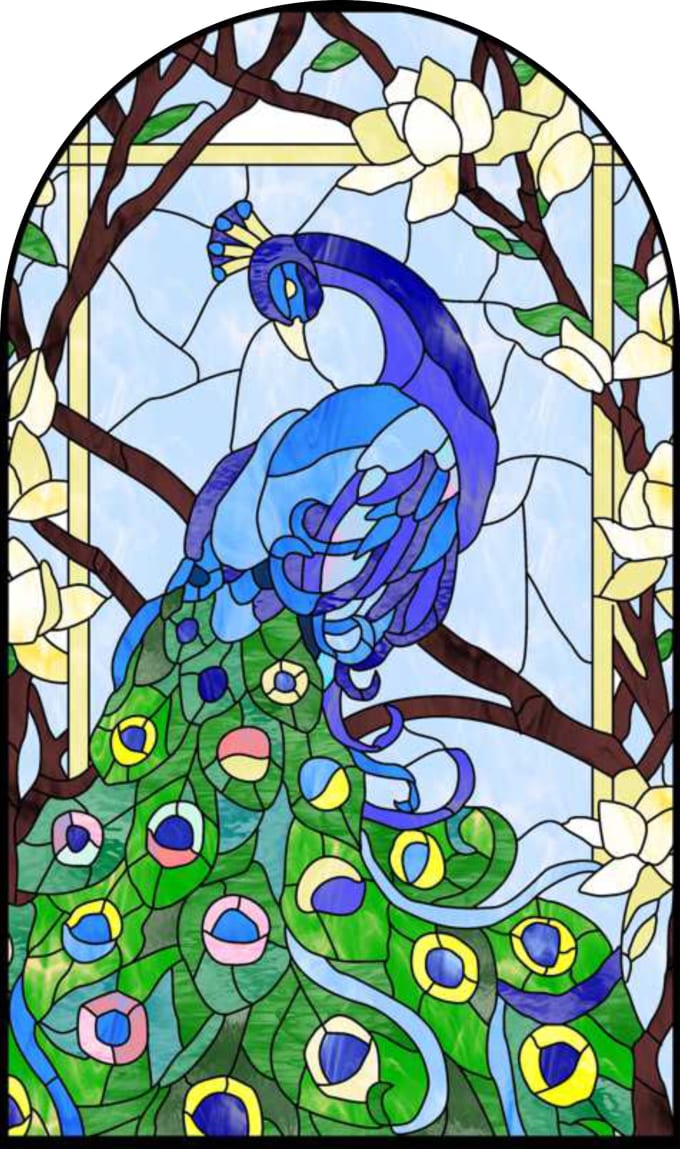 I will stained glass pattern design