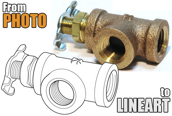 I will vectorialize a photo for technical illustrations