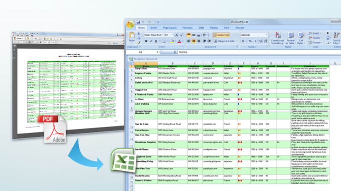 I will copy paste pdf into excel or word