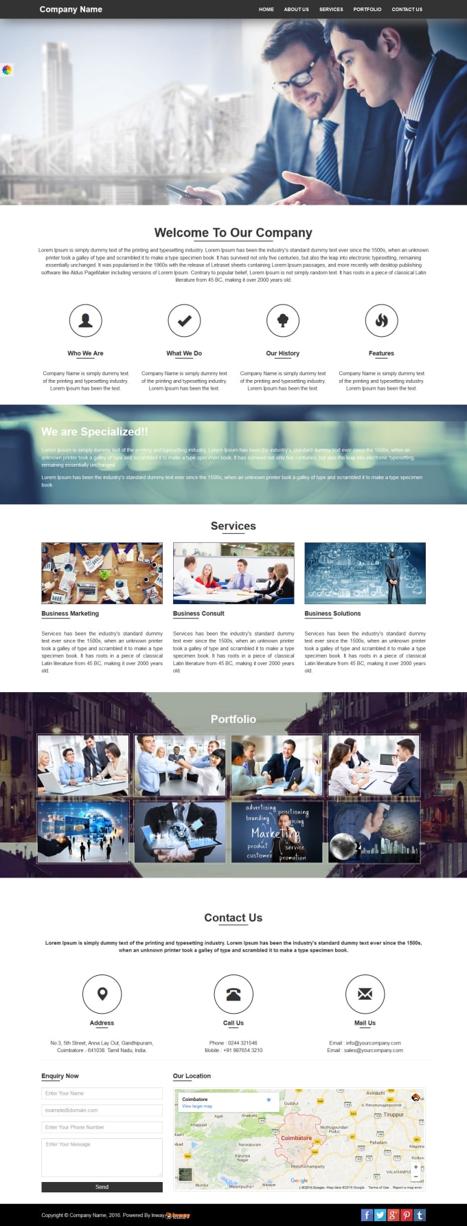 I will create 5 pages parallax one page website