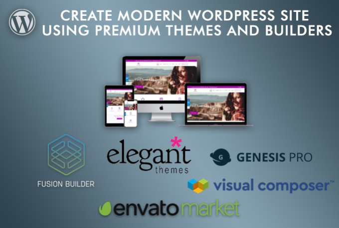 I will create and design wordpress site with free or premium theme