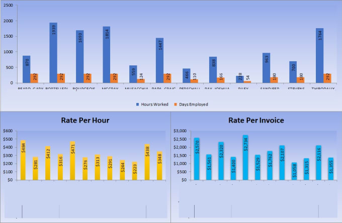 I will create charts and graphs from your excel data