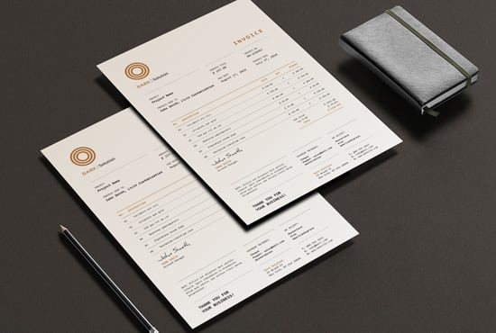 I will create invoice design in 24hrs