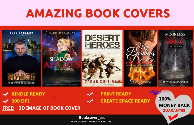 I will create professional book cover design or ebook cover