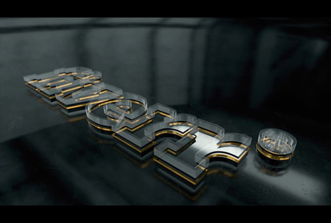 I will create stylish 3d glossy glass intro