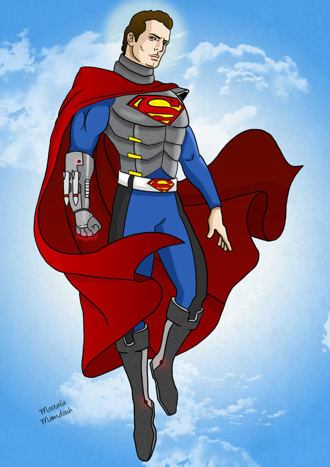 I will create superhero cartoon character for you