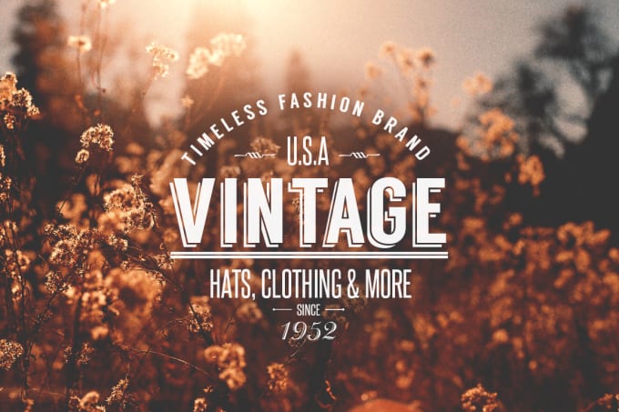 I will design 2 conceptional vintage logo