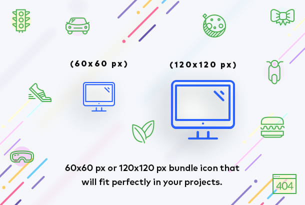 I will design 7 line icon or a set of line icon