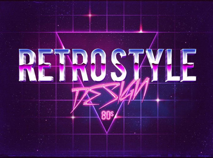 I will design 80s retro vintage style logo