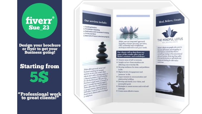 I will design a professional flyer or brochure