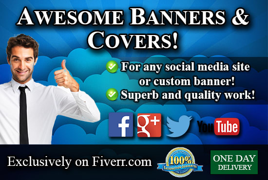 I will design AWESOME banners, Facebook covers