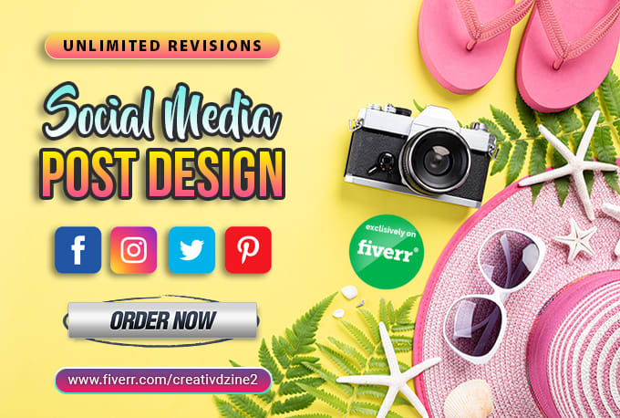 I will design post for facebook, twitter, instagram and blog
