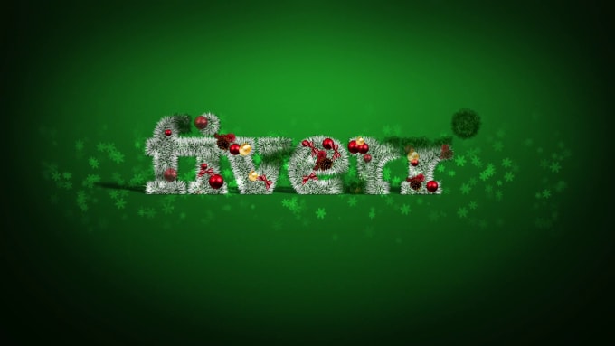 I will do christmas textured logo intro