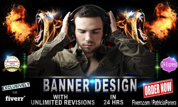 I will do facebook,website,youtube awesome banners in 24 hrs