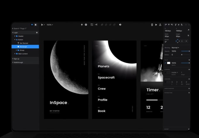 I will do invision studio app clickable prototype screens