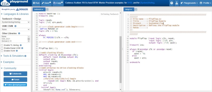 I will do projects of verilog and system verilog