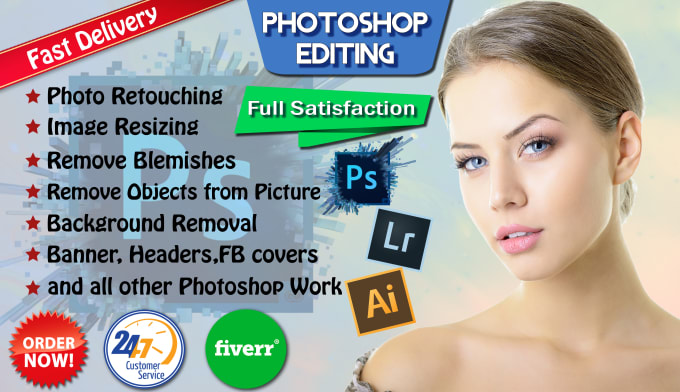 I will do splendid work on adobe photoshop in 7 hours