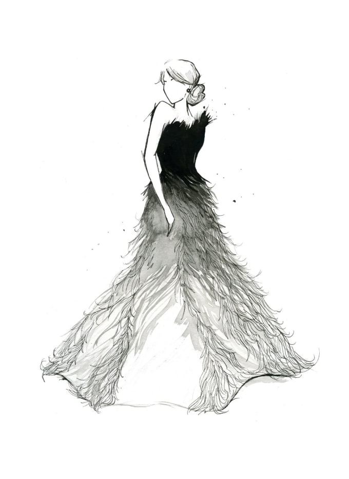 I will draw beautiful fashion illustrations