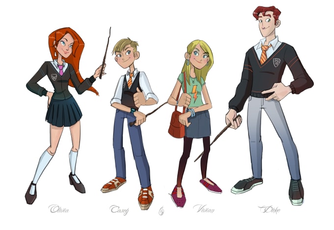 I will draw cool character design for you
