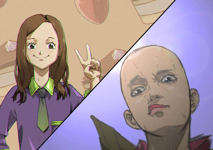 I will draw you an anime character, original drawings