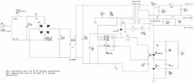 I will draw your electronic schematic diagram