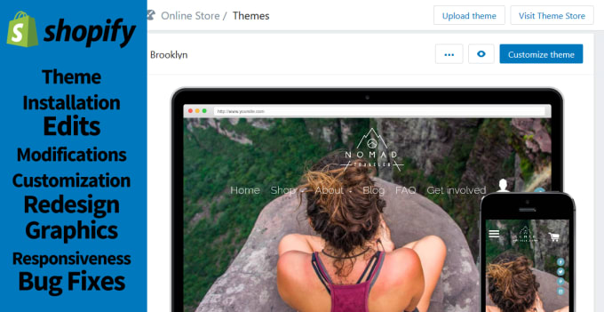 I will edit, install, modify shopify theme