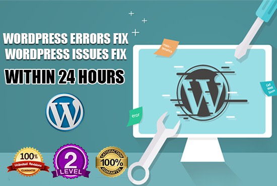 I will fix wordpress errors or issues