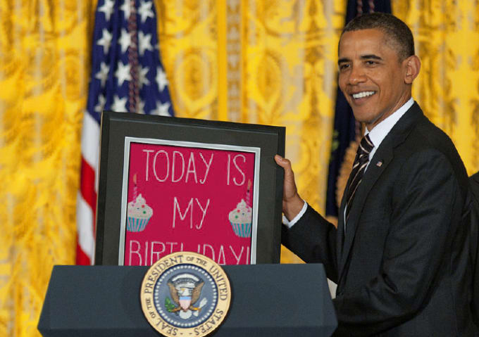 I will happily holding your photo or message with Barack Obama