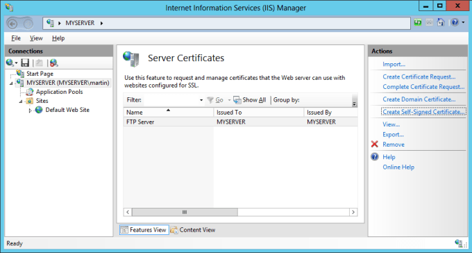 I will install and configure ftp server in windows platform