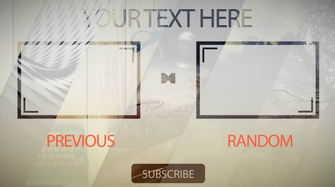 I will make a custom youtube intro and outro