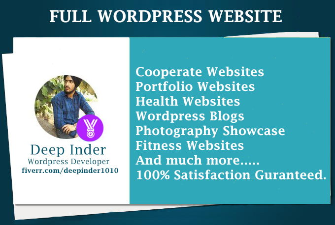 I will make a full wordpress website