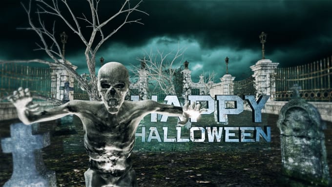 I will make a horror halloween animation with your logo and titles