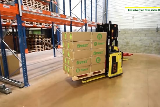 I will make real video footage mockup like warehouse box truck etc