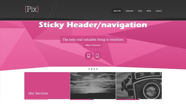 I will make your website header STICKY