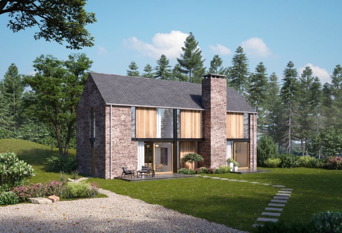 I will render 3d view, 3dfloorplan, interior
