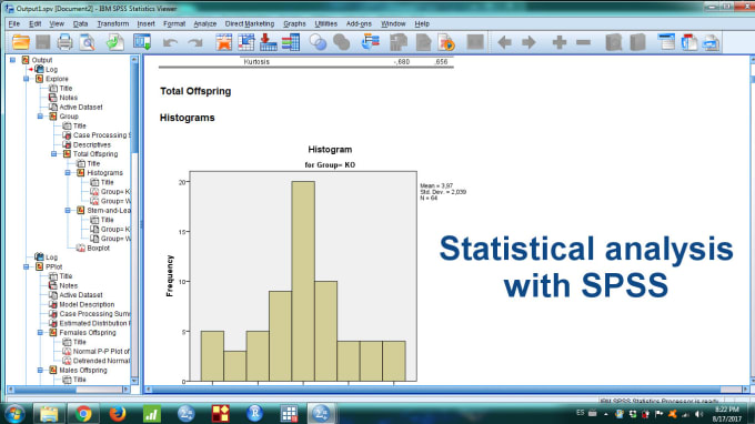 I will analyze data with spss, minitab or stata